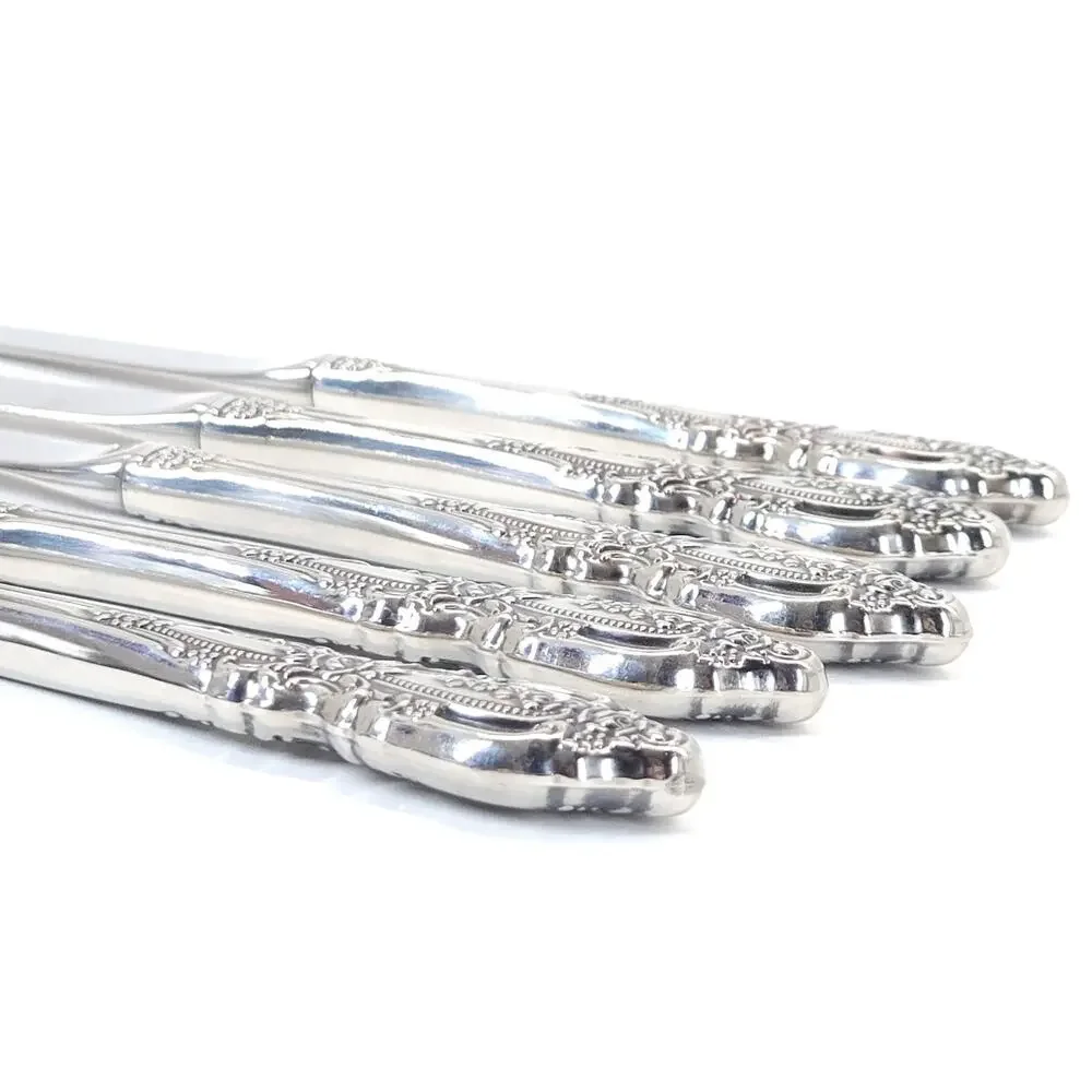 Oneida Deluxe Monte Carlo Stainless Hollow Knife Ornate Baroque Replacement 5pcs